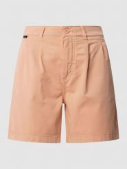 Pepe Jeans Szorty chino "Vania" - Regular fit - w kolorze łososiowym rozmiar: S. Pomarańczowe szorty damskie Pepe Jeans, z aplikacjami, z jeansu. Za 127.35 zł.