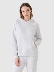 4F Bluza dresowa nierozpinana z kapturem damska - szara M. Szare bluzy damskie 4F, m, bez wzorów, z bawełny, z kapturem. W wyprzedaży za 99.99 zł.
