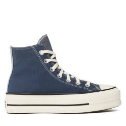 Trampki Converse. Niebieskie trampki damskie Converse, bez wzorów, bez zapięcia. Za 309.99 zł.