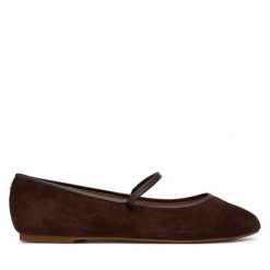 Baleriny LAUREN RALPH LAUREN. Brązowe balerinki damskie Lauren Ralph Lauren, bez wzorów. Za 599.99 zł.