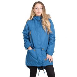 Parka Damska Wodoodporne Clea. Niebieskie parki damskie Trespass, l, z materiału, z kapturem. Za 289.99 zł.