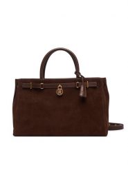 Tommy Hilfiger Torebka American Icon Tote Suede AW0AW19216 Brązowy. Brązowe torebki klasyczne damskie Tommy Hilfiger, ze skóry, bez dodatków. Za 1,699.00 zł.