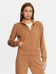 Guess Bluza V5RQ17 KCOB2 Brązowy Regular Fit. Brązowe bluzy damskie Guess, l, z aplikacjami, z syntetyku, bez kaptura. Za 219.99 zł.