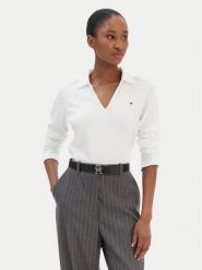 Tommy Hilfiger Bluzka Modern Cody WW0WW47850 Biały Slim Fit. Białe bluzki damskie Tommy Hilfiger, xxl, bez wzorów, z bawełny, bez kołnierzyka, bez ramiączek. Za 349.99 zł.