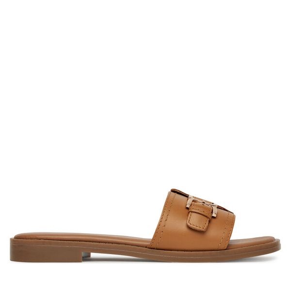 Klapki Lasocki. Brązowe klapki damskie Lasocki, bez wzorów, bez obcasa, bez zapięcia. Za 139.99 zł.