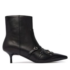 Botki PINKO. Czarne botki damskie Pinko, bez obcasa, na szpilce, bez zapięcia. Za 1,399.00 zł.