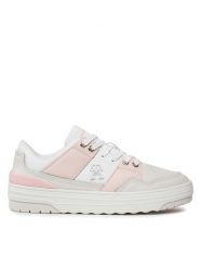 Tommy Hilfiger Sneakersy Th Basket Sneaker Lo FW0FW07756 Szary. Szare obuwie sportowe damskie Tommy Hilfiger, ze skóry, bez zapięcia. Za 359.99 zł.