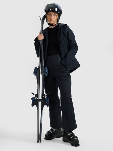 4F Spodnie narciarskie z szelkami membrana Dermizax 20000 damskie - czarne XXL. Czarne spodnie sportowe damskie 4F, na zimę, s, bez wzorów, z materiału, narciarskie, Dermizax. Za 999.99 zł.