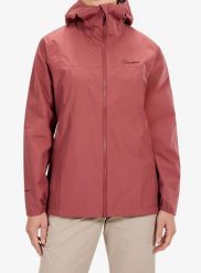 Kurtka przeciwdeszczowa damska Berghaus Deluge Pro 3.0 Jacket. Czerwone kurtki damskie Berghaus, s, bez wzorów, ze skóry, bez kaptura. Za 555.49 zł.