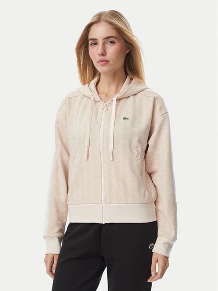 Lacoste Bluza SF7606 Różowy jasny Regular Fit. Czerwone bluzy damskie Lacoste, bez wzorów, bez kaptura. Za 814.99 zł.