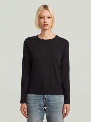 G-Star Sweter w kolorze czarnym rozmiar: XXS. Czarne swetry klasyczne damskie G-Star, xxs, bez kołnierzyka. Za 245.96 zł.