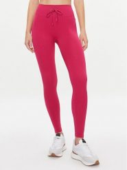 Guess Legginsy Rib-Seamless V4RB00 Z3CC0 Różowy Slim Fit. Czerwone legginsy damskie Guess, l, z aplikacjami, z syntetyku. Za 169.99 zł.