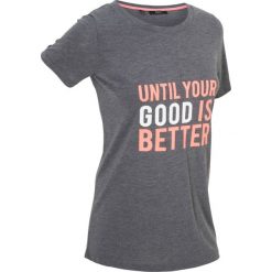Shirt sportowy bonprix szary melanż. Szare koszulki sportowe damskie bonprix, melanż. Za 74.99 zł.
