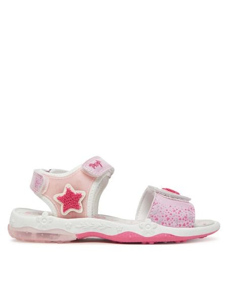 Primigi Sandały 7973511 Różowy. Czerwone sandały dziewczęce Primigi, ze skóry, bez obcasa, bez zapięcia. Za 199.99 zł.