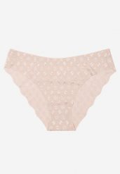 Jasnobeżowe Bezszwowe Majtki Figi w Geometryczny Wzór Vivalisa. Brązowe figi Born2be, bez wzorów. Za 4.99 zł.