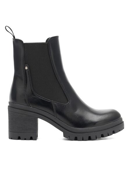 Clara Barson Botki NIVEN WS2902-07 Czarny. Czarne botki damskie Clara Barson, z materiału, bez obcasa, na słupku, bez zapięcia. Za 159.99 zł.