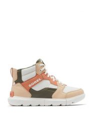 Sorel Sneakersy "Explorer" w kolorze biało-beżowym rozmiar: 38. Białe obuwie sportowe damskie Sorel, z materiału, za kostkę, bez zapięcia. Za 297.74 zł.