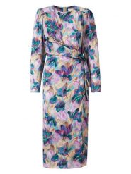 Rich&Royal Sukienka w kolorze beżowo-fioletowym rozmiar: 34. Brązowe sukienki damskie Rich&Royal, bez wzorów, z wiskozy, bez ramiączek. Za 265.40 zł.