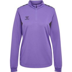Damska bluza dresowa half zip Hummel Authentic. Fioletowe bluzy damskie Hummel, bez wzorów, z dresówki, bez kaptura. Za 205.00 zł.