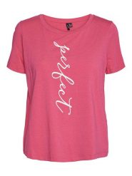 Vero Moda Koszulka w kolorze różowym rozmiar: XS. Różowe bluzki damskie Vero Moda, xs, bez wzorów, bez kołnierzyka, bez ramiączek. Za 26.31 zł.