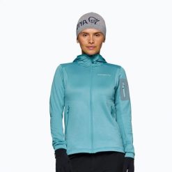 Bluza trekkingowa damska NORRONA Falketind Warm2 Stretch Hood. Niebieskie bluzy damskie NORRONA, m, bez wzorów, z elastanu, bez kaptura. Za 585.99 zł.