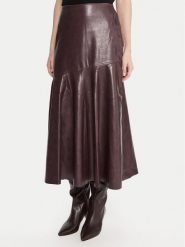 French Connection Spódnica z imitacji skóry 73ZAP 60 Bordowy Regular Fit. Czerwone spódnice damskie French Connection, bez wzorów, ze skóry, midi. Za 449.99 zł.