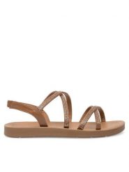 Clara Barson Sandały WSS20401-13 Brązowy. Brązowe sandały damskie Clara Barson, bez wzorów, z syntetyku, bez obcasa, na płaskiej podeszwie, bez zapięcia. Za 69.99 zł.