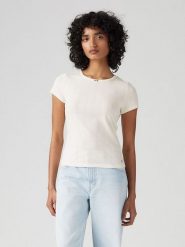 Levi's Koszulka w kolorze białym rozmiar: S. Białe koszulki damskie Levi's, s, bez wzorów, bez kołnierzyka, bez ramiączek. Za 74.11 zł.