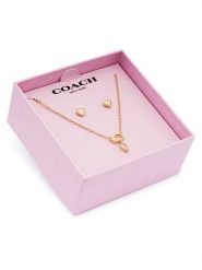 Coach Zestaw naszyjnik i kolczyki 37571285 Złoty. Żółte naszyjniki damskie Coach, metalowe. Za 399.99 zł.