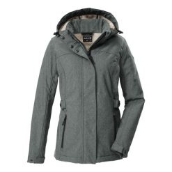 Damska wodoodporna kurtka softshell Killtec GW 35. Szare kurtki damskie GIGA DX, s, bez wzorów, z materiału. Za 622.10 zł.