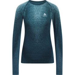 Bluza termoaktywna damska Odlo Performance Warm Blackcomb BL Top Crew Neck LS. Niebieskie bluzy damskie ODLO, xl, bez wzorów, bez kaptura. Za 297.99 zł.