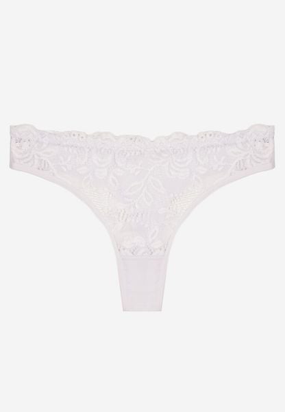 Białe Koronkowe Majtki Stringi z Bawełny Venalora. Białe stringi Born2be, bez wzorów, z bawełny. Za 5.99 zł.