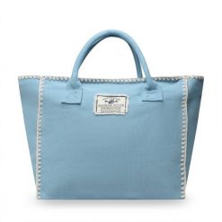 Torebka Banana Moon. Niebieskie shopper bag Banana Moon, bez wzorów, bez dodatków. Za 259.99 zł.