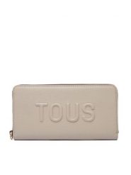 TOUS Portfel 2002374043 Beżowy. Brązowe portfele damskie tous, bez wzorów, ze skóry. Za 499.99 zł.