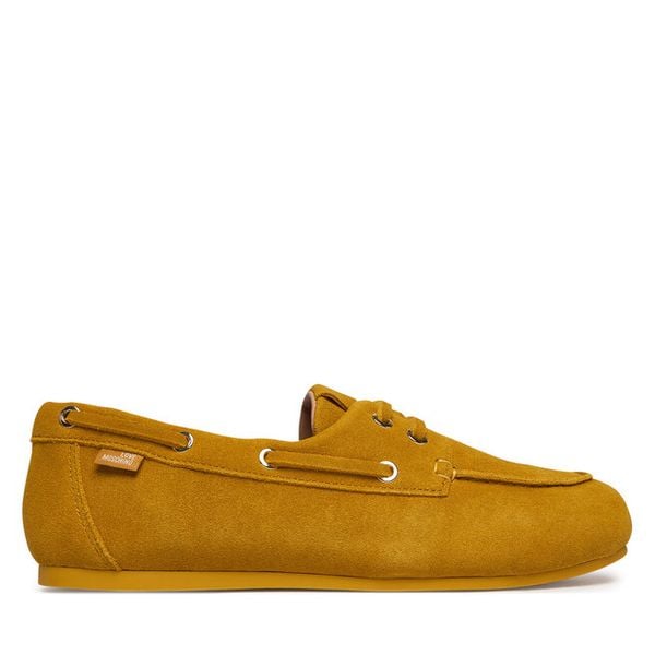 Mokasyny LOVE MOSCHINO. Żółte mokasyny damskie Love Moschino, bez obcasa. Za 474.99 zł.