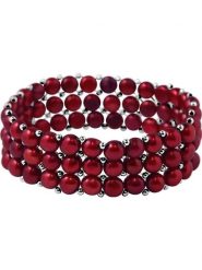 Pearline Bransoletka perłowa w kolorze czerwonym rozmiar: onesize. Czerwone bransoletki damskie Pearline. Za 152.99 zł.
