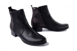 RIEKER TEX 78658-00 black, botki damskie. Czarne botki damskie Rieker, na zimę, bez obcasa, na obcasie, bez zapięcia. Za 389.90 zł.