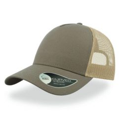 Czapka trucker bawełniana Atlantis Headwear Rapper. Zielone czapki z daszkiem damskie TAIMEN, bez wzorów, z bawełny. Za 99.99 zł.