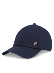 Tommy Hilfiger Czapka z daszkiem Elevated Chic Soft Cap AW0AW17138 Niebieski. Niebieskie czapki z daszkiem damskie Tommy Hilfiger, bez wzorów, z bawełny. Za 119.99 zł.