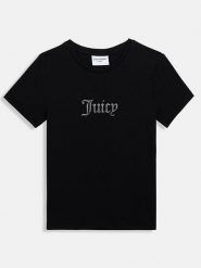 Juicy Couture Koszulka w kolorze czarnym rozmiar: XS. Czarne bluzki damskie Juicy Couture, xs, bez wzorów, bez kołnierzyka, bez ramiączek. Za 115.24 zł.