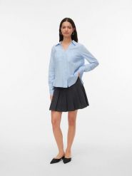 Vero Moda Koszula w kolorze błękitnym rozmiar: S. Niebieskie koszule damskie Vero Moda, s, bez wzorów, z bawełny, bez kołnierzyka, bez ramiączek. Za 104.99 zł.