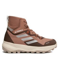 Trekkingi adidas. Brązowe obuwie trekkingowe damskie Adidas, bez zapięcia. Za 699.99 zł.