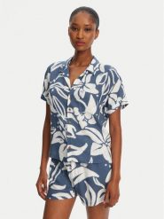 Banana Moon Koszula Taylor Floreal MHX74 Niebieski Loose Fit. Niebieskie koszule damskie Banana Moon, m, bez wzorów, z wiskozy, bez kołnierzyka, bez ramiączek. Za 289.99 zł.