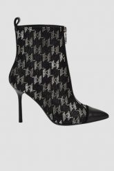 KARL LAGERFELD Czarne skórzane botki na szpilce Ankle Boot Monogram, Rozmiar 37. Czarne botki damskie KARL LAGERFELD, bez obcasa, na szpilce, bez zapięcia. W wyprzedaży za 889.99 zł.