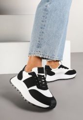 Czarne Sneakersy Streetwearowe na Grubej Podeszwie Nonarilis. Czarne obuwie sportowe damskie Born2be, z jeansu, bez zapięcia. Za 69.99 zł.