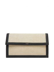 BOSS Duży Portfel Damski Alyce Flat Pouch CV 50542077 Beżowy. Brązowe portfele damskie Boss, bez wzorów, z materiału. W wyprzedaży za 389.99 zł.