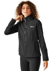 Regatta Kurtka softshellowa "Connie V" w kolorze czarnym rozmiar: 36. Czarne kurtki sportowe damskie Regatta, bez wzorów, bez kaptura. Za 110.81 zł.