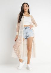 Beżowa Sukienka Muir. Brązowe sukienki damskie Born2be, bez wzorów, z tkaniny, klasyczne, bez ramiączek. Za 159.99 zł.