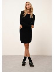 Just Cashmere Kaszmirowa sukienka "Susan" w kolorze czarnym rozmiar: S. Czarne sukienki damskie Just Cashmere, bez wzorów, z kaszmiru, bez ramiączek. Za 374.23 zł.