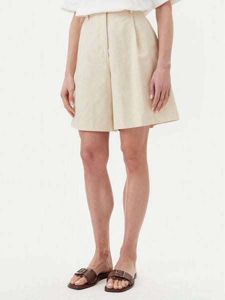 Weekend Max Mara Bermudy Ecuba 2515141032 Écru Regular Fit. Białe szorty damskie Weekend Max Mara, bez wzorów, z bawełny. Za 680.99 zł.